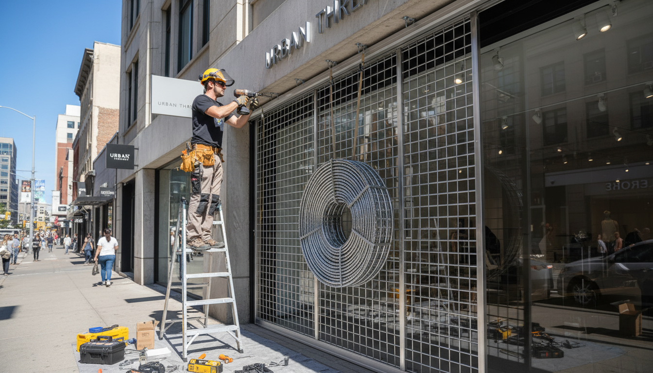 apprenez à installer un rideau grille métallique pour renforcer la sécurité de votre boutique grâce à notre guide étape par étape simple et efficace.