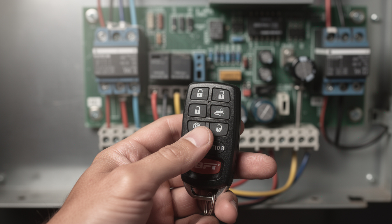 découvrez la notice complète pour la programmation de la télécommande bft b rcb04, votre guide étape par étape pour configurer facilement votre porte de garage.