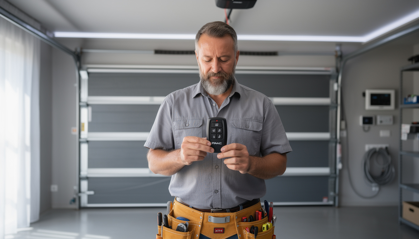 découvrez la notice complète pour programmer facilement votre télécommande de porte de garage faac xt4 433 rc et profitez d'un usage optimal et sécurisé.