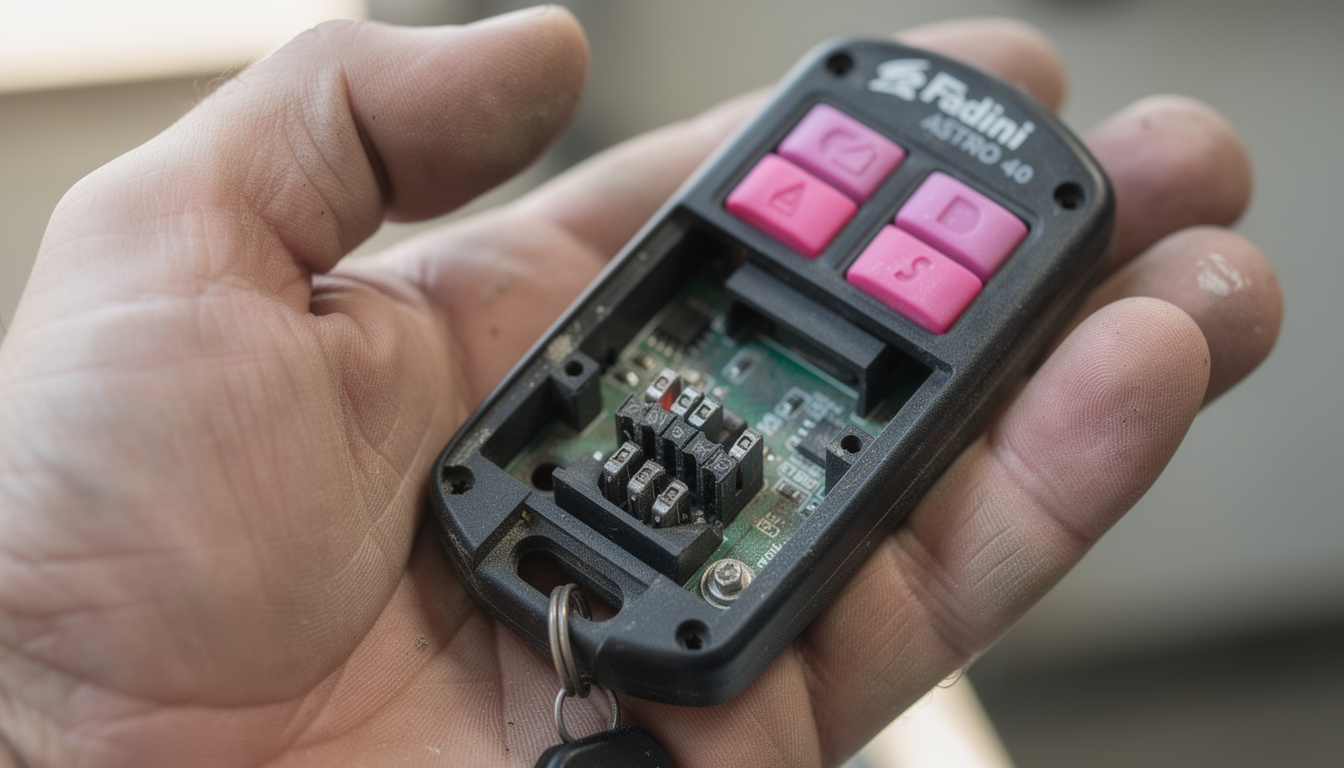 découvrez la notice complète pour la programmation de la télécommande de porte de garage fadini astro 40 et facilitez son utilisation.