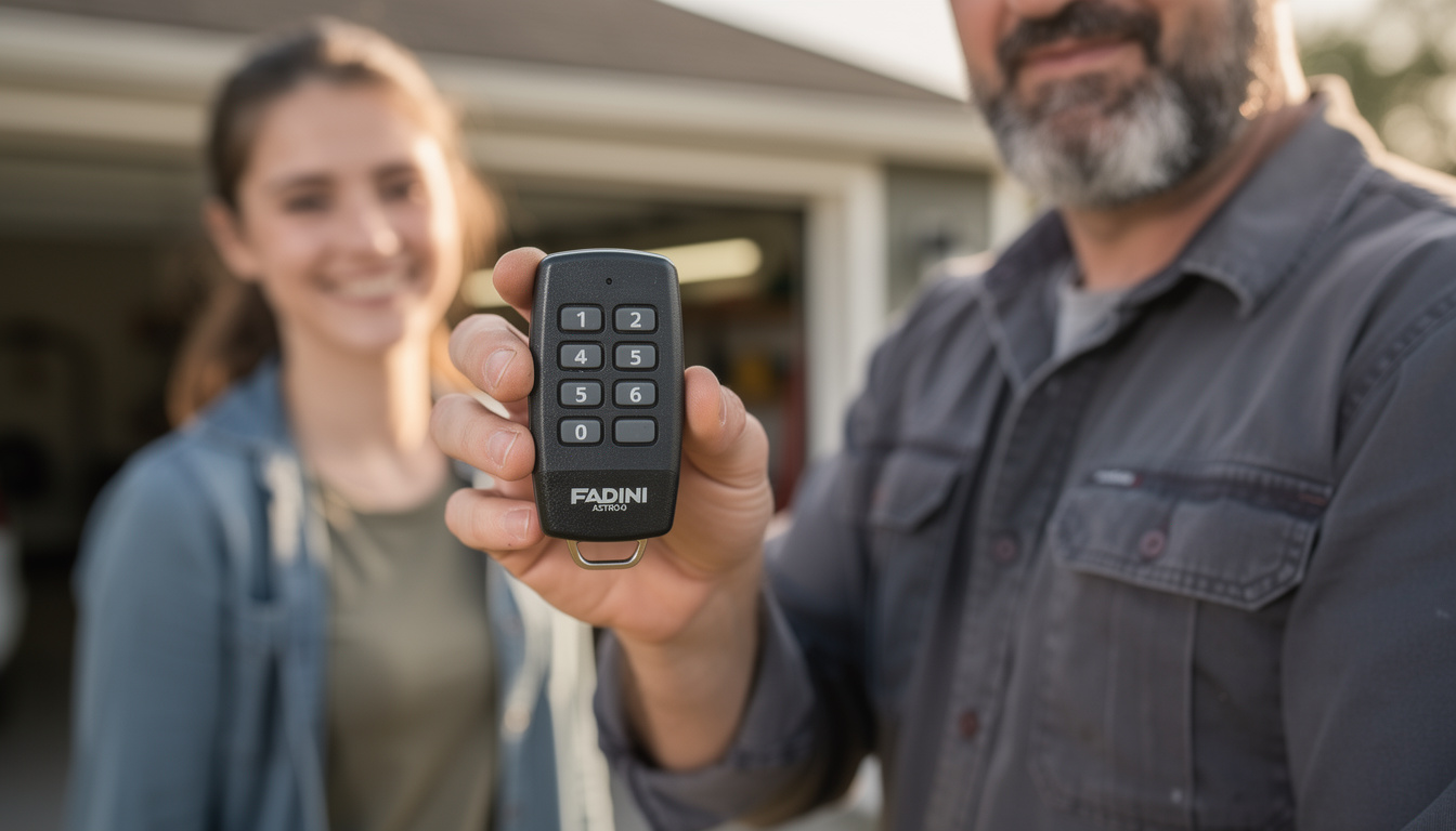 guide complet pour la programmation de la télécommande porte de garage fadini astro 40. instructions simples pour une installation rapide et efficace.