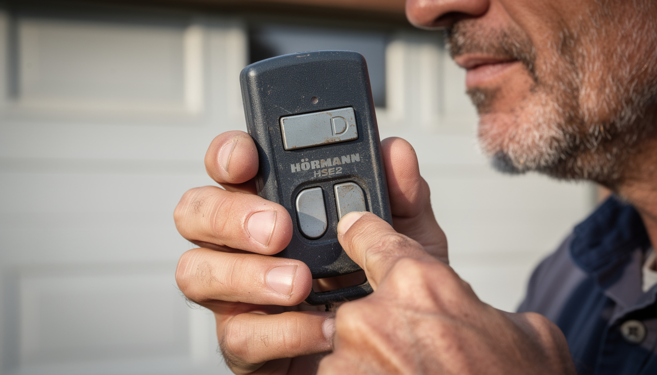 téléchargez la notice de programmation pour la télécommande de porte de garage hörmann hse2 433 mhz et configurez facilement votre système d'ouverture à distance.