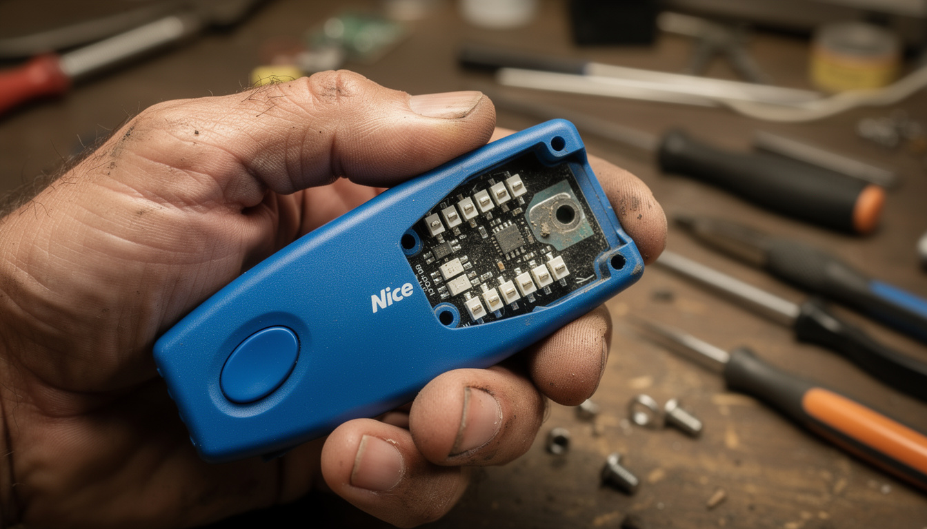 découvrez la notice complète pour la programmation de la télécommande de porte de garage nice flo1, facile à suivre pour un paramétrage rapide et efficace.