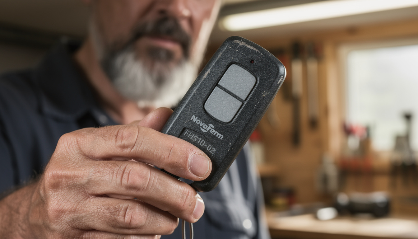 découvrez la notice complète pour la programmation de la télécommande novoferm fhs10-02, guide étape par étape pour un réglage facile et rapide de votre porte de garage.