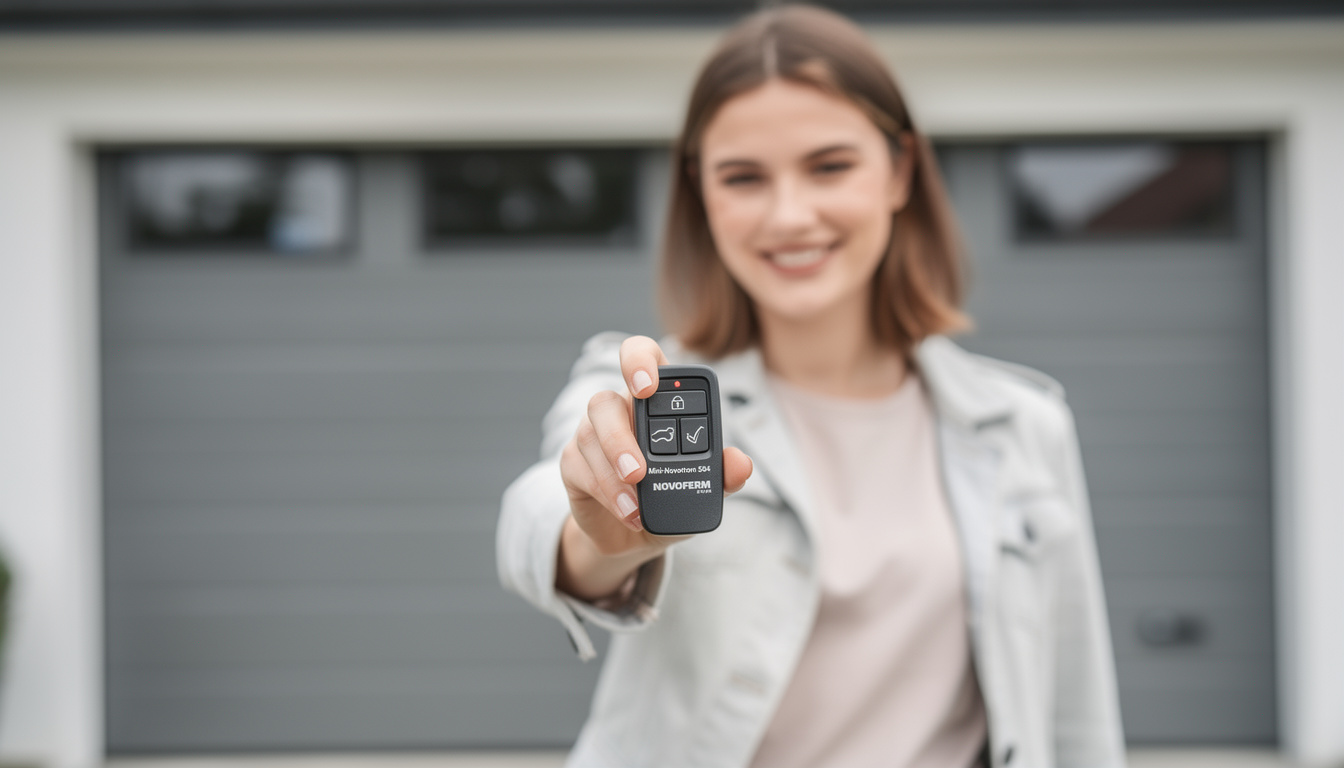 téléchargez la notice de programmation pour la télécommande de porte de garage novoferm mini-novotron 504 et configurez facilement votre système d'ouverture.
