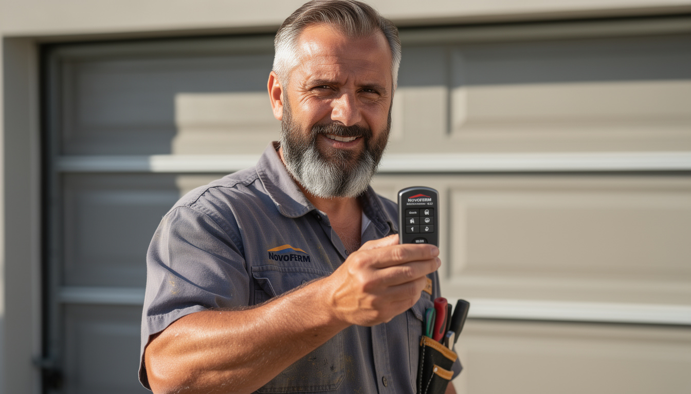 téléchargez la notice de programmation pour la télécommande de porte de garage novoferm mini-novotron 522 et suivez les étapes simples pour configurer votre appareil en toute sécurité.