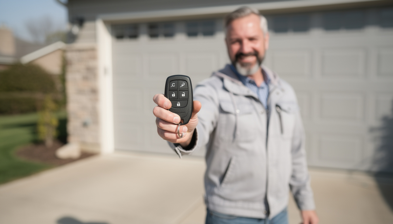 découvrez la notice complète pour programmer la télécommande de votre porte de garage novoferm s41-1 facilement et rapidement.