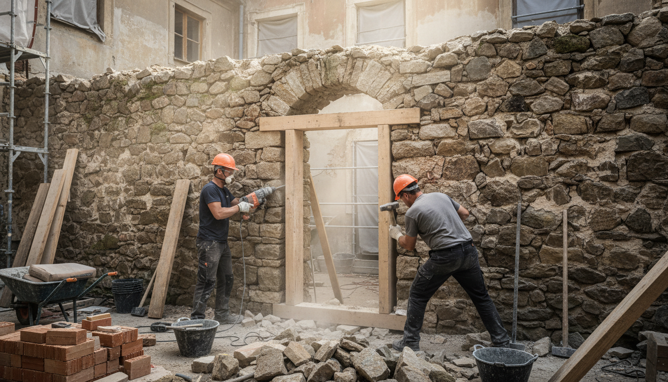découvrez le coût d'une ouverture dans un mur en pierre, incluant les facteurs influençant le prix et les conseils pour réussir vos travaux de rénovation.