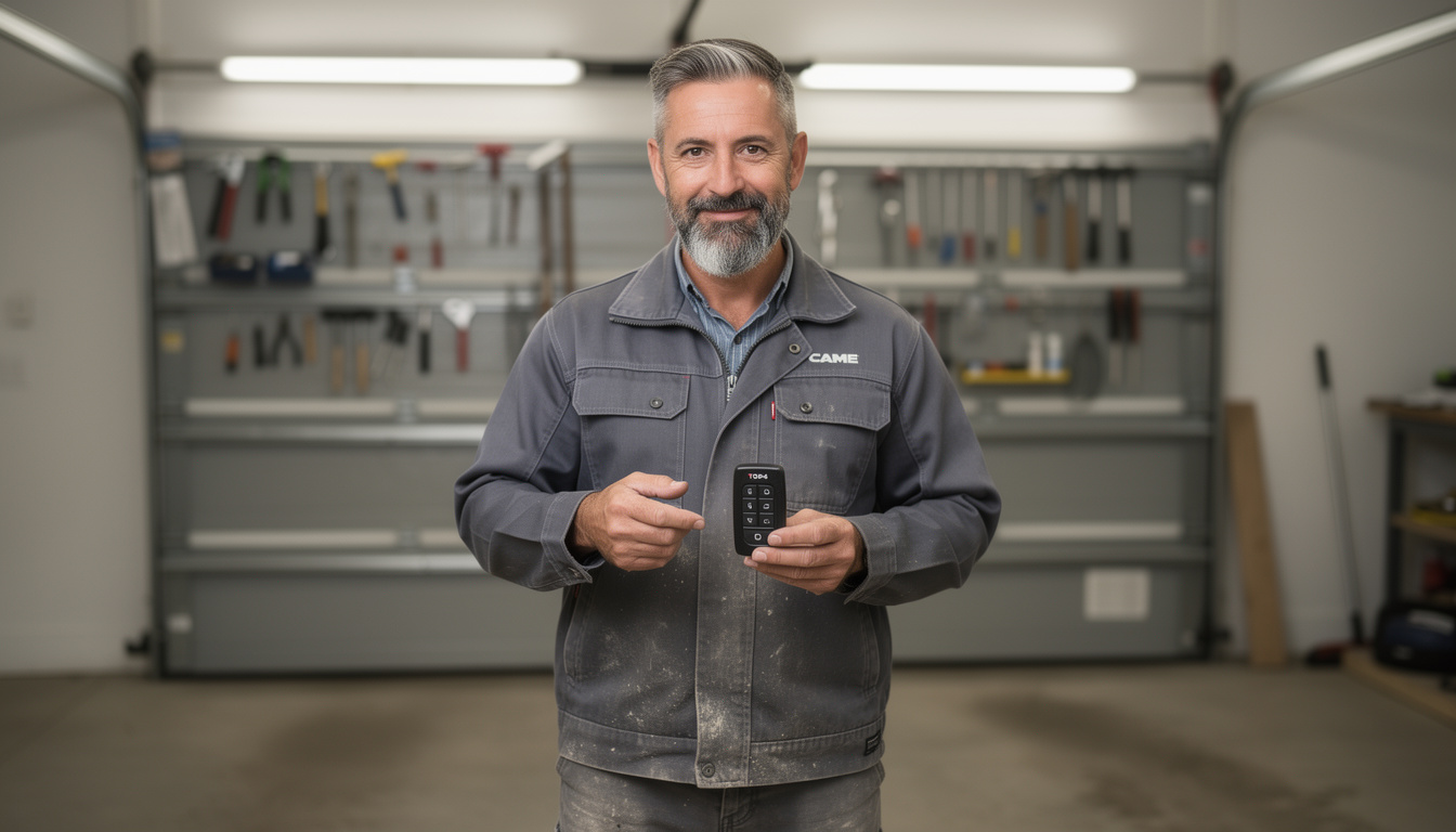 découvrez la notice complète pour la programmation de la télécommande came top4, facilitant l'ouverture et la fermeture de votre porte de garage en toute simplicité.