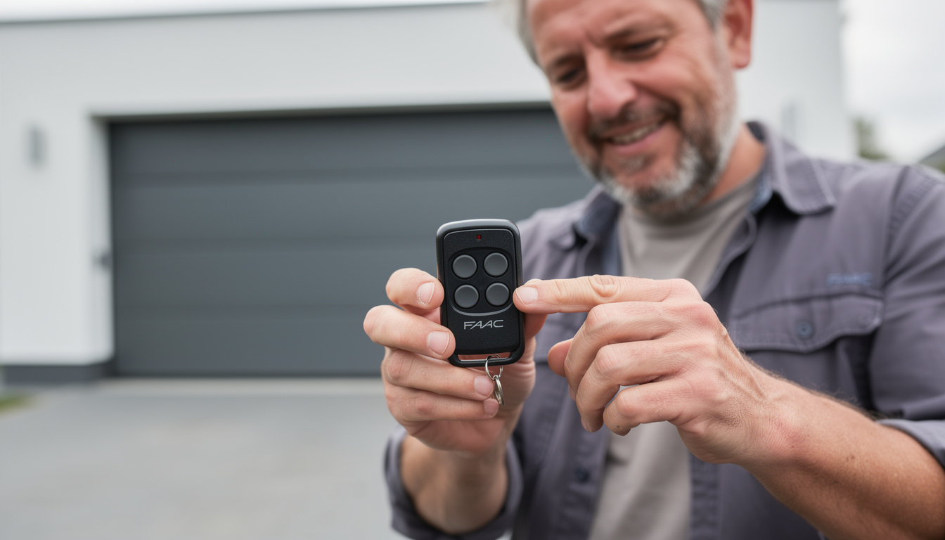 découvrez la notice de programmation pour la télécommande de porte de garage faac t4 868 slh, guide simple et détaillé pour configurer rapidement votre système.