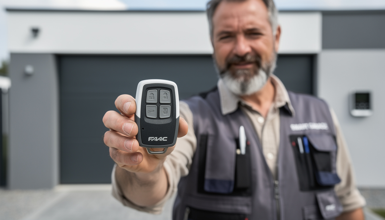 découvrez la notice complète pour la programmation de la télécommande faac xt4 433 sl, idéale pour contrôler facilement votre porte de garage.