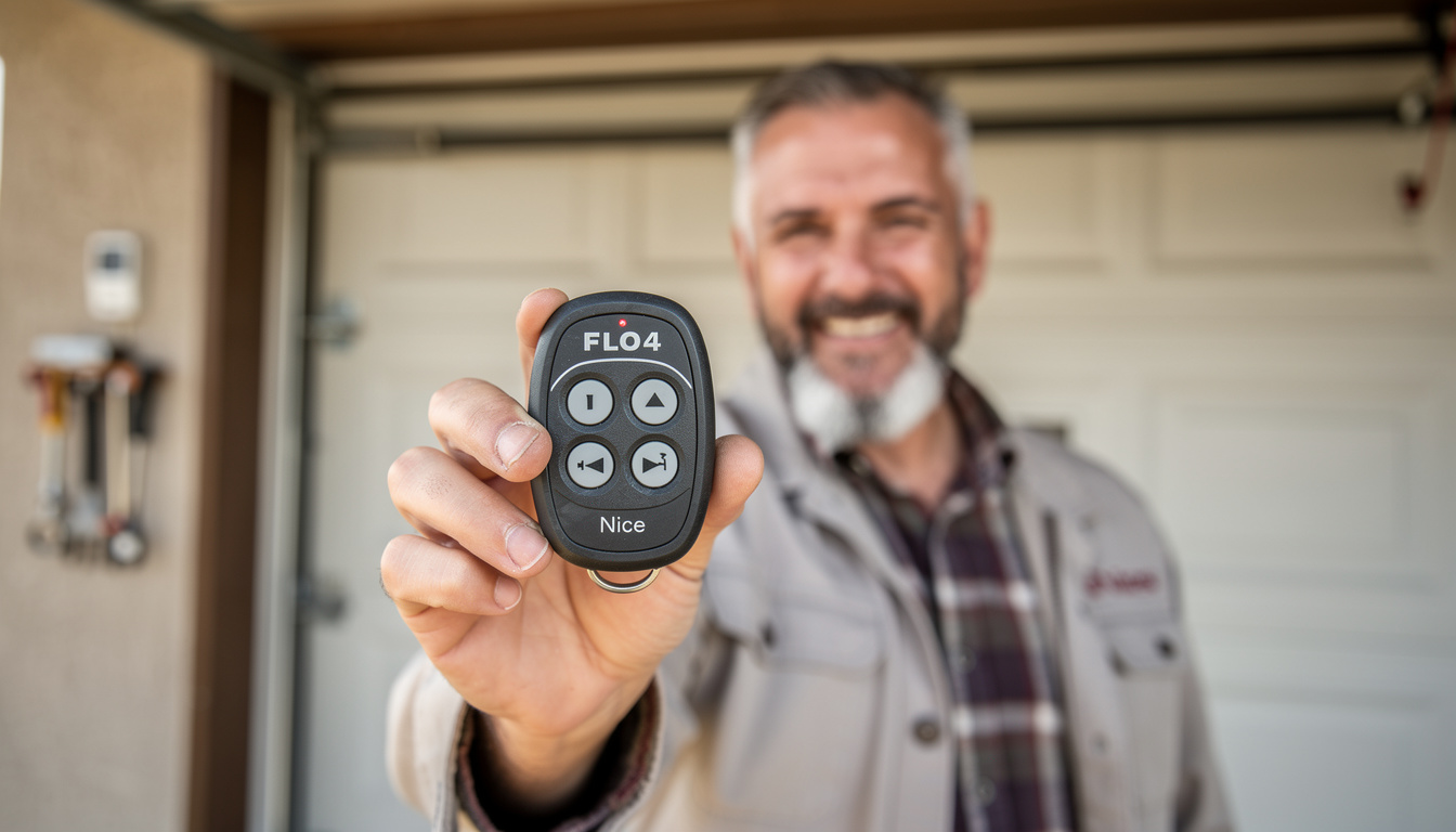 téléchargez la notice de programmation pour la télécommande de porte de garage nice flo4 et simplifiez la configuration de votre système d'accès.