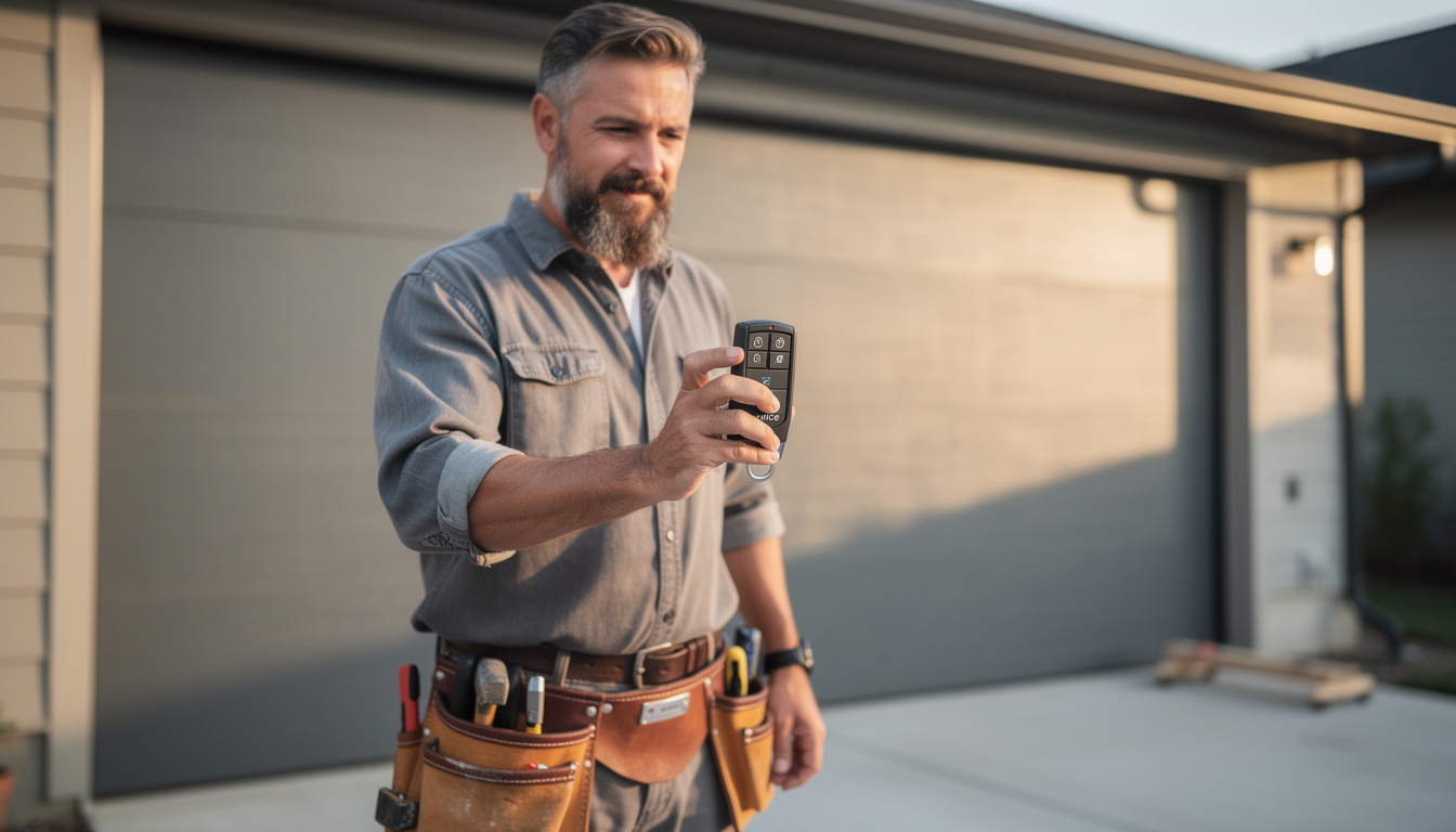 découvrez la notice de programmation pour la télécommande de porte de garage nice k1 et apprenez à configurer facilement votre système d'ouverture à distance.