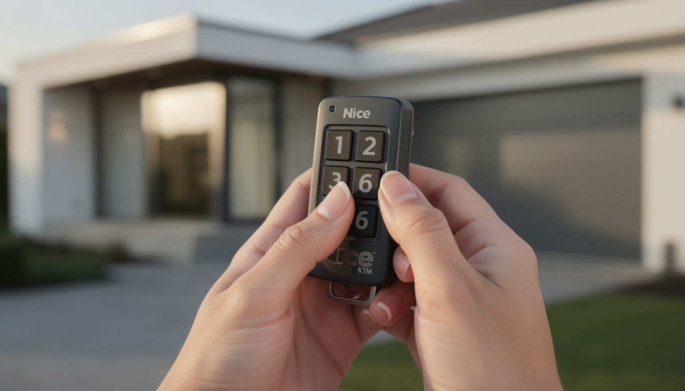 découvrez la notice complète pour la programmation de la télécommande de porte de garage nice k1m. suivez nos étapes simples pour une installation rapide et efficace.