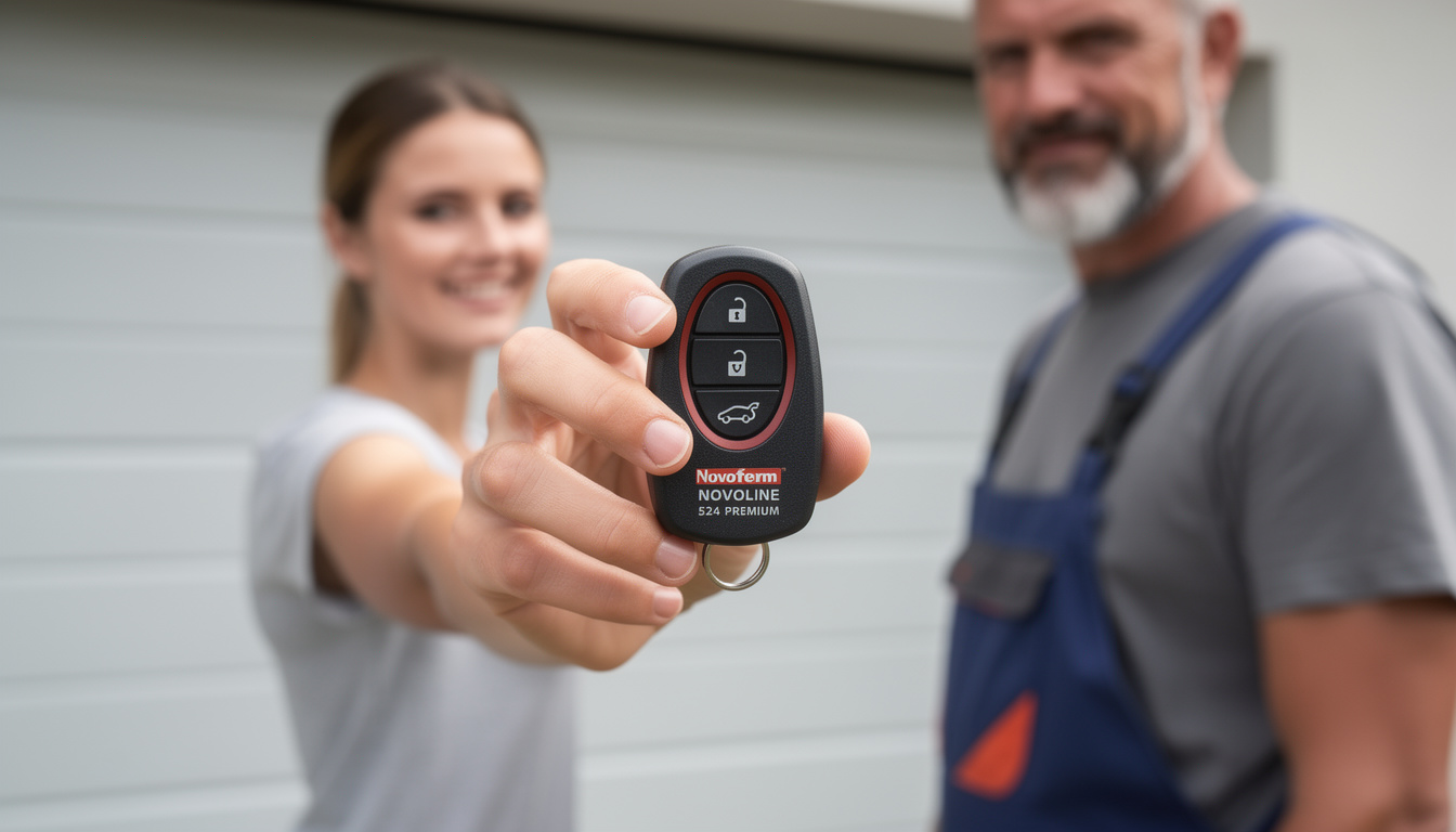découvrez la notice de programmation pour la télécommande de porte de garage novoferm novoline 524 premium. guide étape par étape pour une installation facile et rapide.
