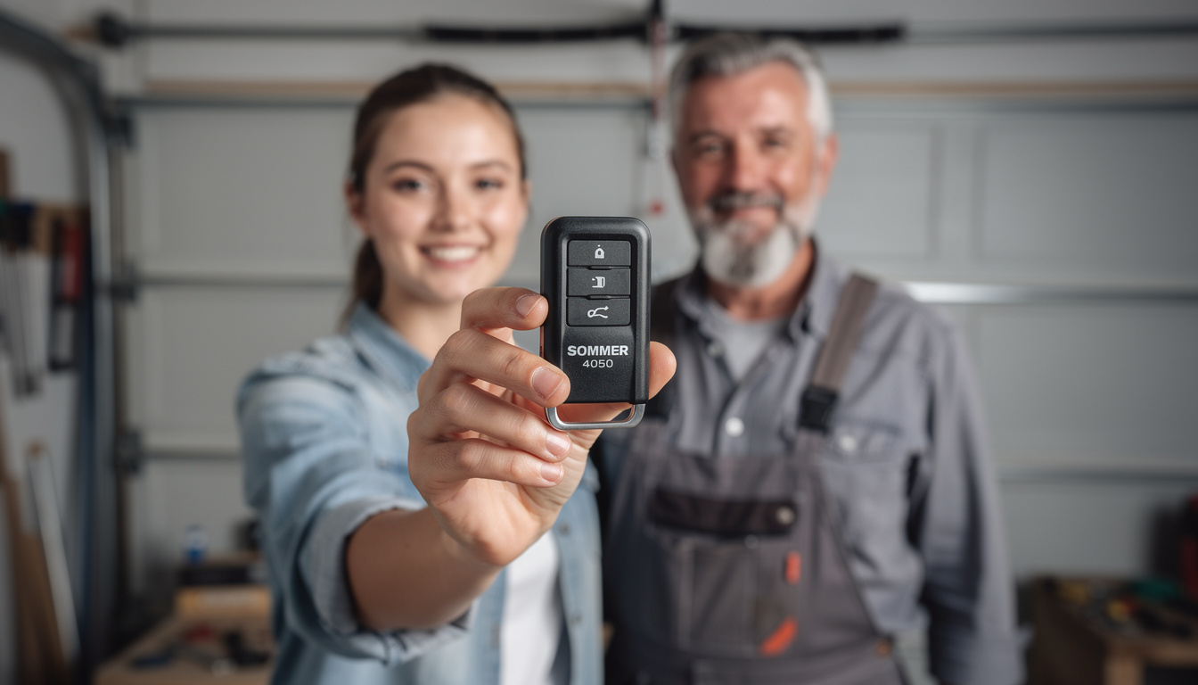 découvrez la notice complète pour programmer la télécommande de votre porte de garage sommer 4050. suivez nos instructions simples pour une installation rapide et efficace.