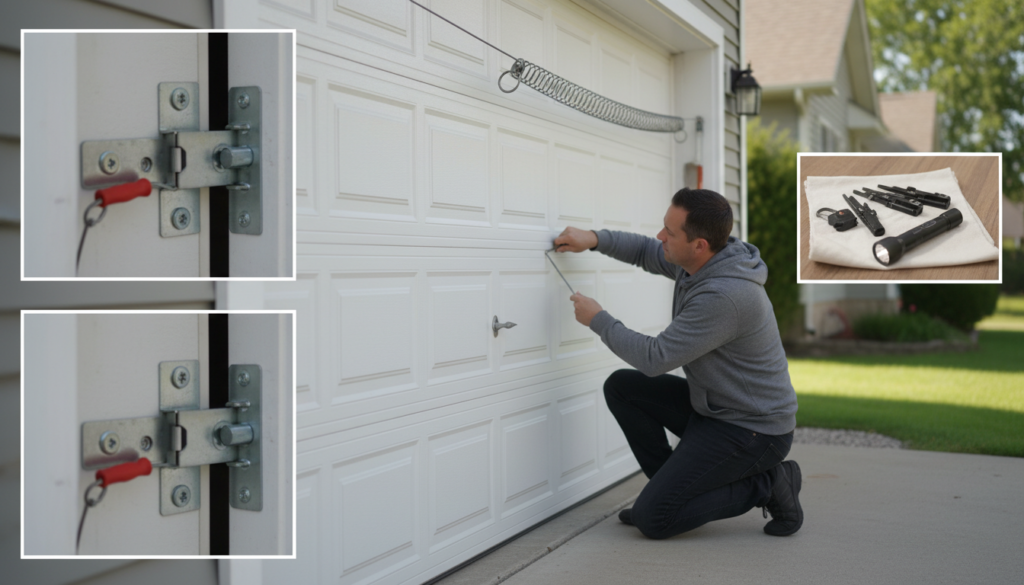 découvrez des méthodes efficaces pour déverrouiller votre porte de garage sectionnelle sans clé en toute sécurité et rapidement.