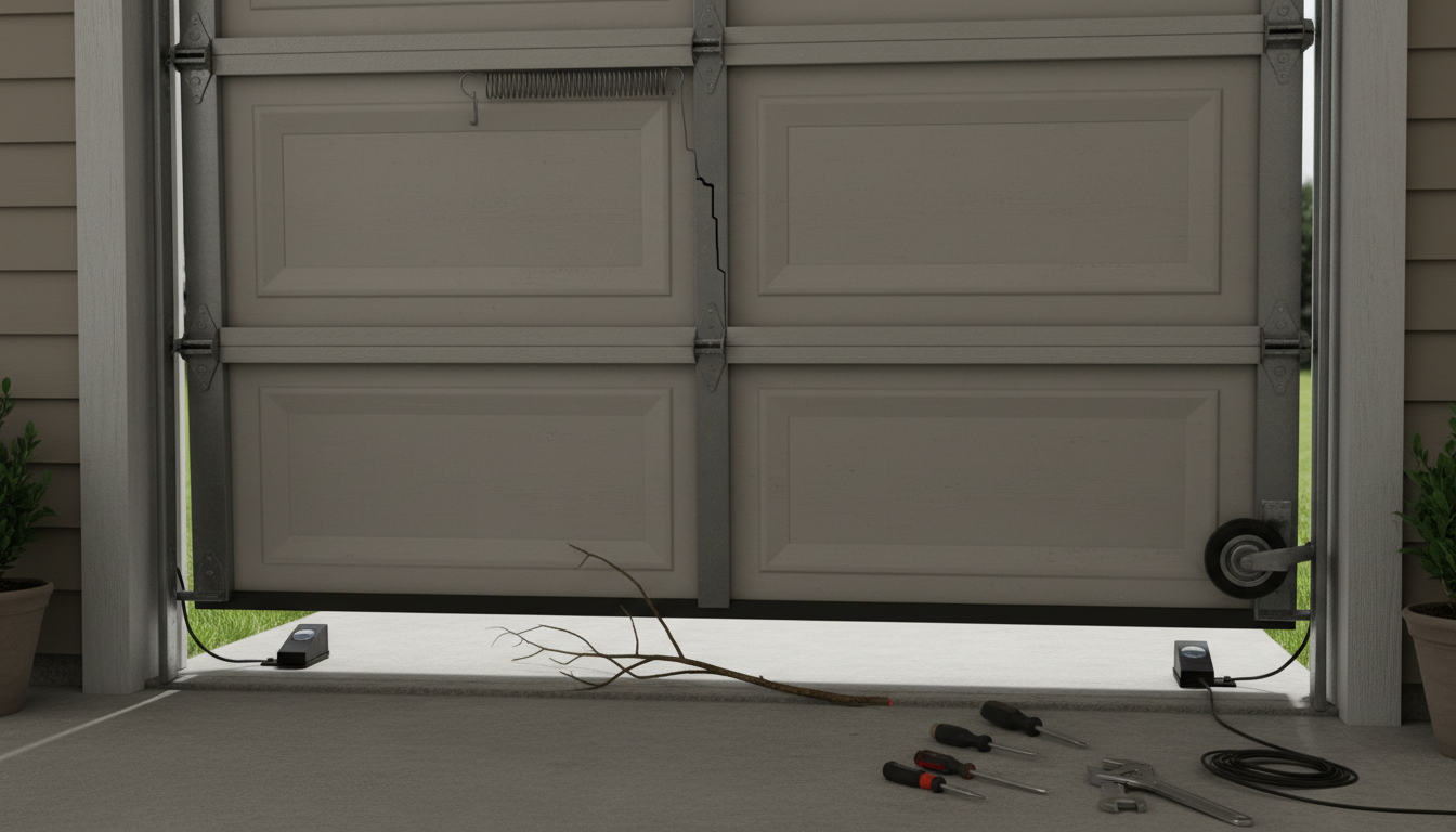 découvrez les causes fréquentes d'une porte de garage sectionnelle qui ne se ferme pas complètement et apprenez des solutions faciles pour y remédier rapidement et efficacement.