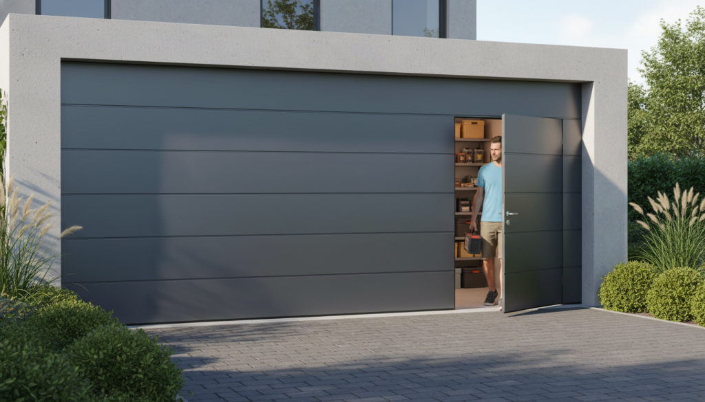 découvrez les avantages d'une porte de garage avec portillon intégré pour un accès facile et sécurisé, alliant praticité et esthétisme à votre maison.