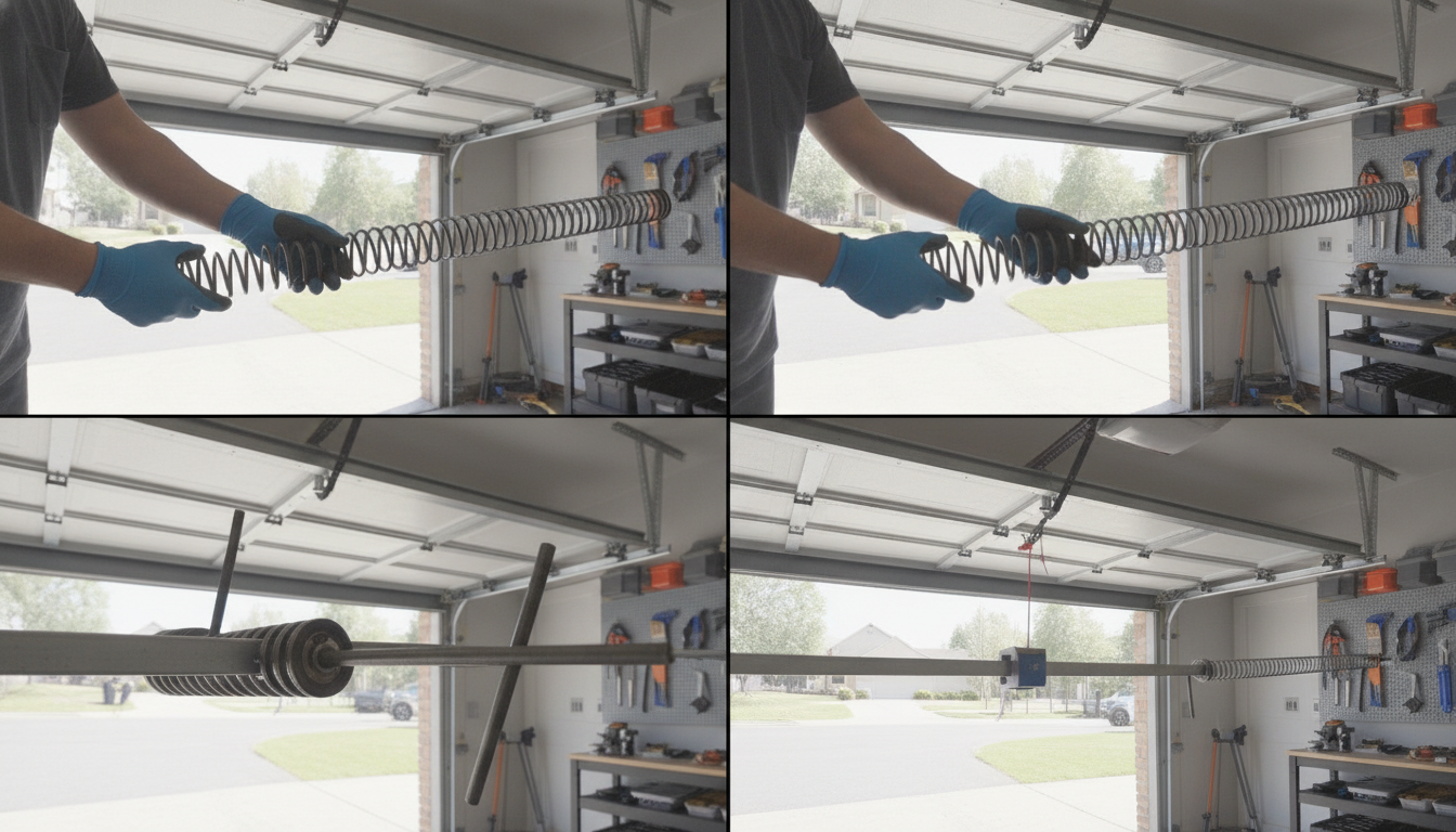 découvrez un guide détaillé étape par étape pour monter le ressort d’une porte de garage sectionnelle en toute sécurité et efficacement.