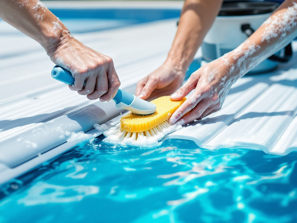 Astuces efficaces pour nettoyer les lames d'un volet de piscine