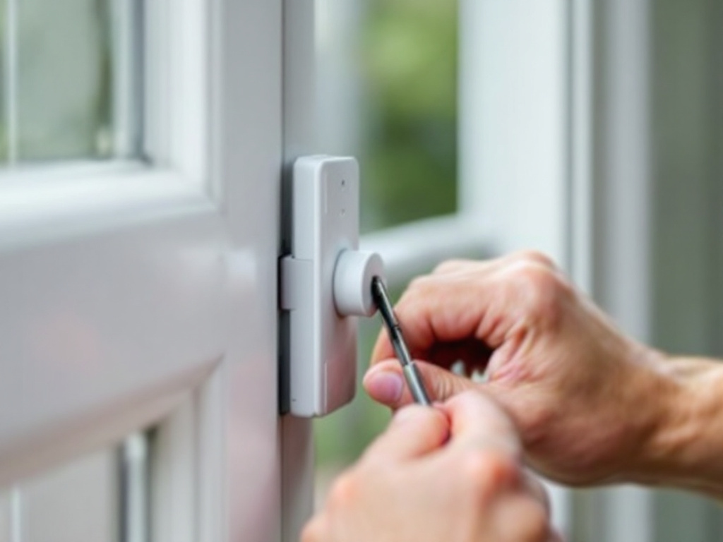 Débloquer la serrure récalcitrante d'une porte-fenêtre en PVC