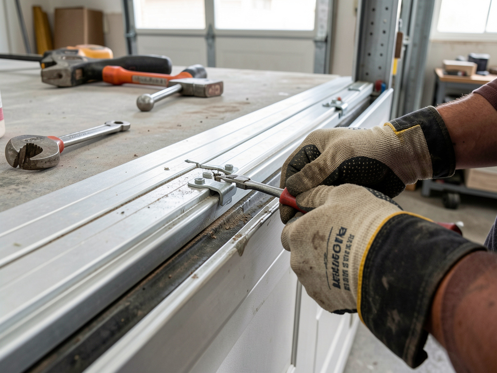 Changer le câble cassé d'une porte de garage sectionnelle