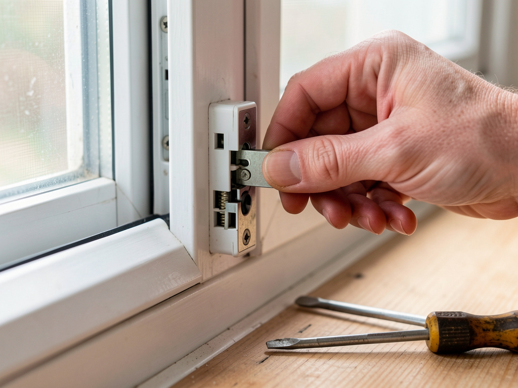 Débloquer la serrure récalcitrante d'une porte-fenêtre en PVC
